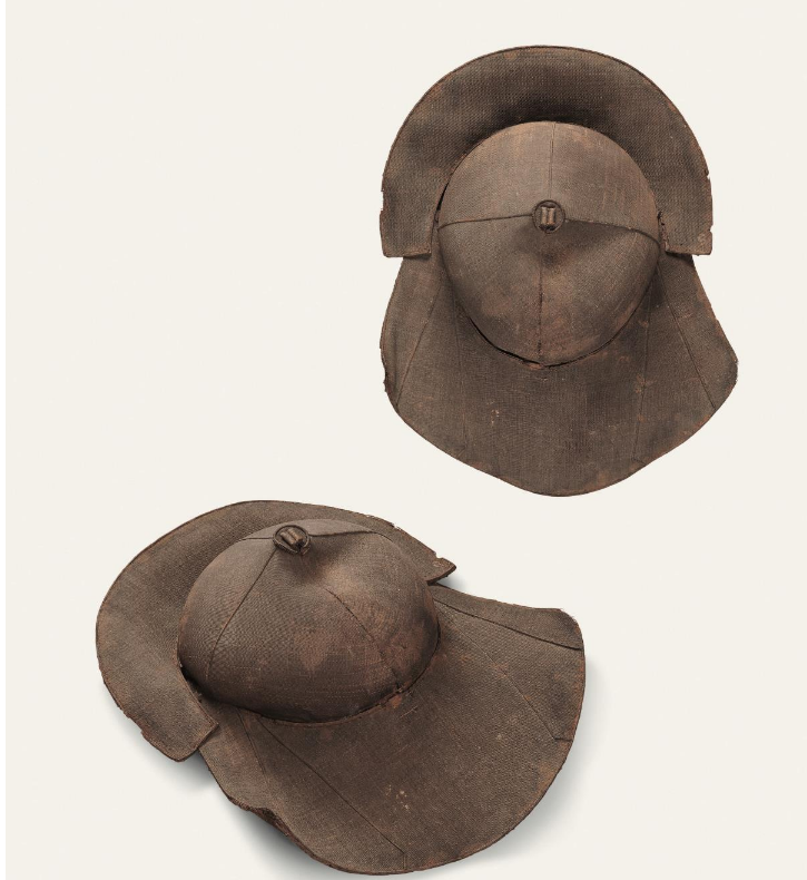  p>元前加檐笠帽是元代时期的文物,现收藏于甘肃省博物馆. /p>