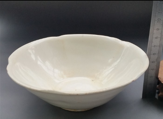 唐物 白南京 白磁 稜花形煎茶碗 五客 白釉碗 中国美術 古玩