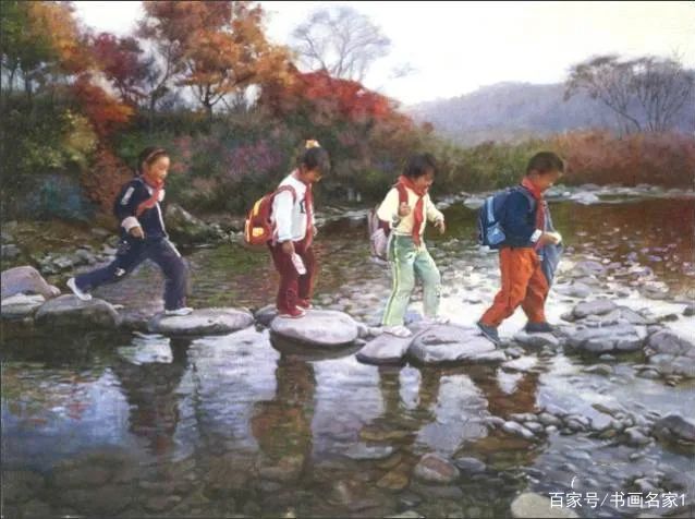 水彩画 林間小路　 中国美術　郭常信 水彩画 林間小路 中国美術郭常信