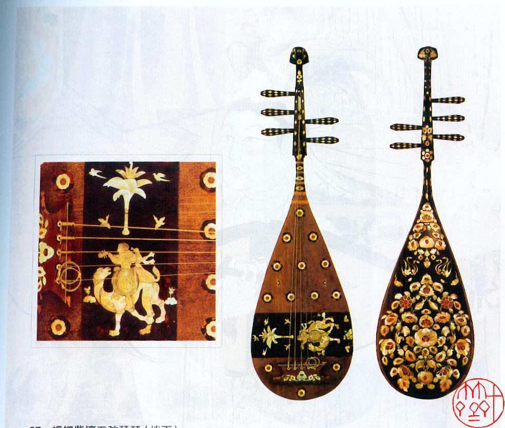 p data-id="gnbr9enm1s">螺钿紫檀五弦琵琶是唐朝的一种镶嵌质地乐器