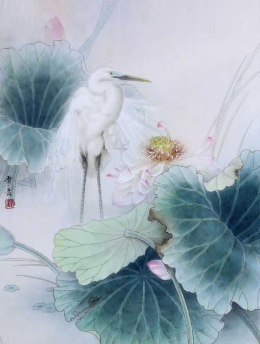 龚雪青,河北省任丘市人,职业画家,别署九墨