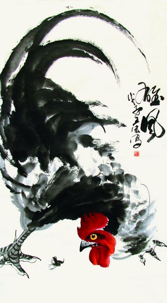 任性情,因趣得神,百鸡千姿,天趣横生,风情万种,被人们称为"王宏画鸡"