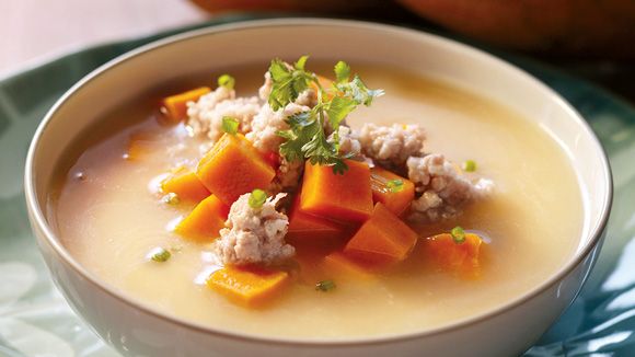南瓜肉碎猪骨汤