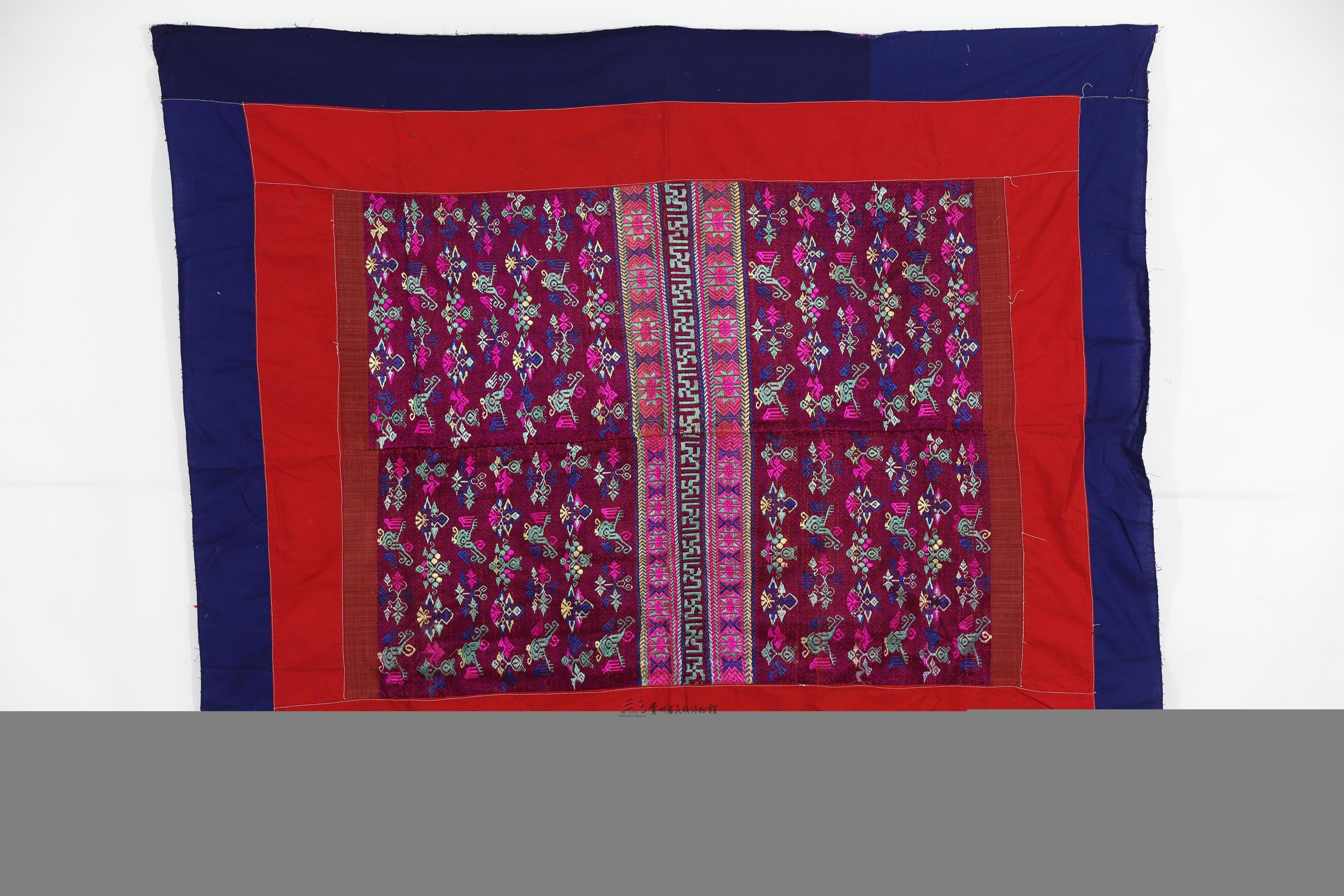 民国黔南荔波布依族织锦花纹被面