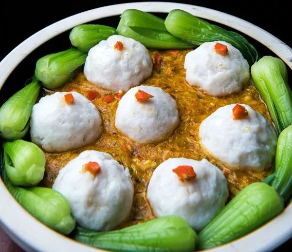 蟹粉双色鱼茸蛋