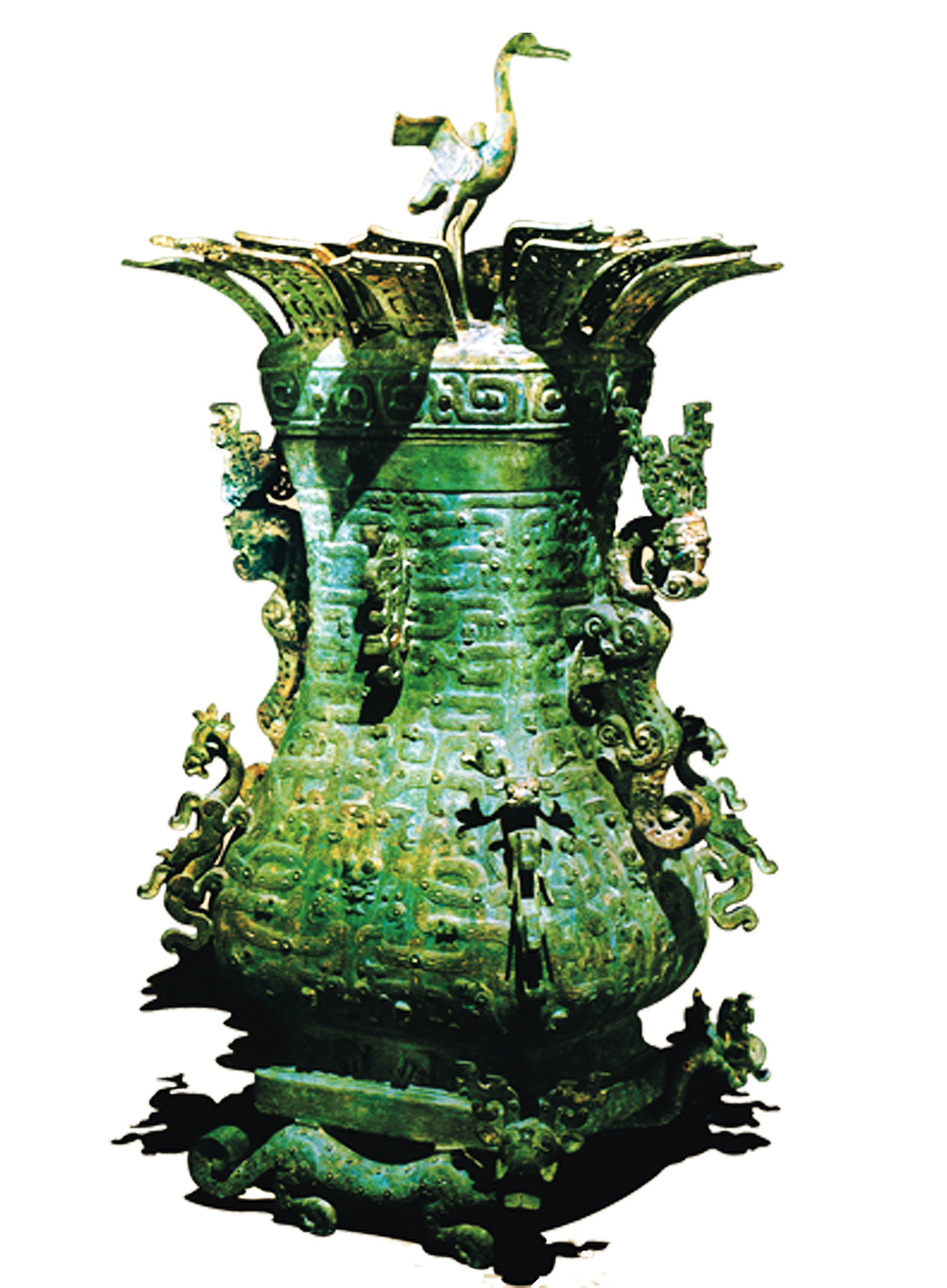  p>春秋莲鹤方壶,春秋中期青铜制盛酒或盛水器,中国首批 a target="