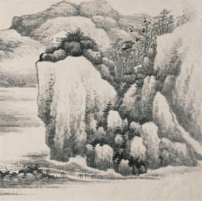 清龚贤山光水影图卷