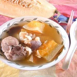 蜜瓜螺头鸡汤