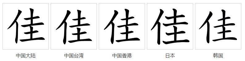 ">佳,汉语汉字,读作jiā,汉语常用字(一级字),最早出自小篆《说文》