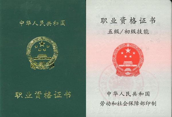 国家资格职业证书