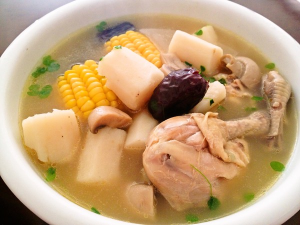 山药玉米鸡汤