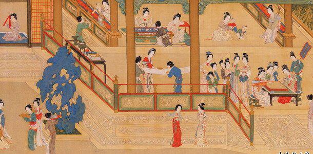 一卷《汉宫春晓图》长卷绘出汉宫侍女的春晓的欢快姿态_百科TA说