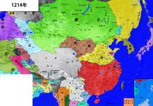 1214年中国形势图