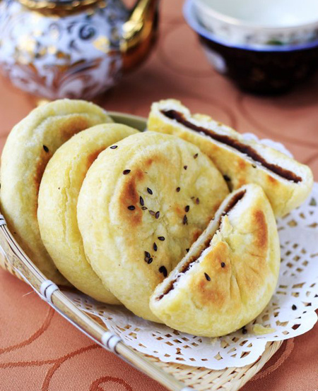 发面豆沙饼