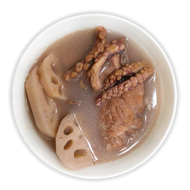 莲藕章鱼煲排骨