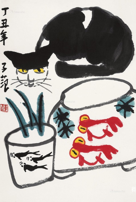  p>《猫趣》是崔子范创作的一幅中国绘画. /p>
