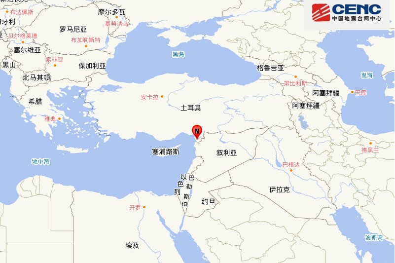 震中300公里范围内有36座大中城市,最近为哈塔伊省安塔基亚市,距震中