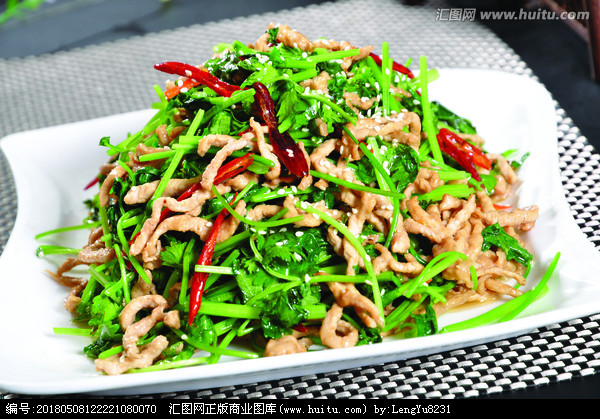 肉丝炒香菜