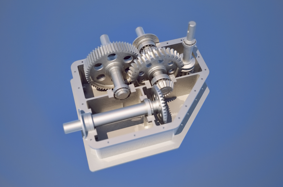  p>齿轮减速器是原动机和工作机之间的独立的闭式传动装置,用来降低