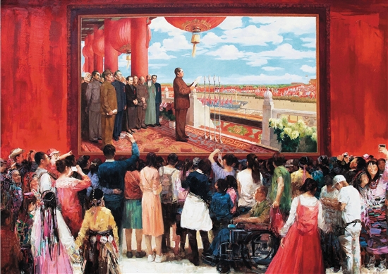 data-id="swqzpaiw9m3n">《开国大典——人民的记忆》是一幅油画作品