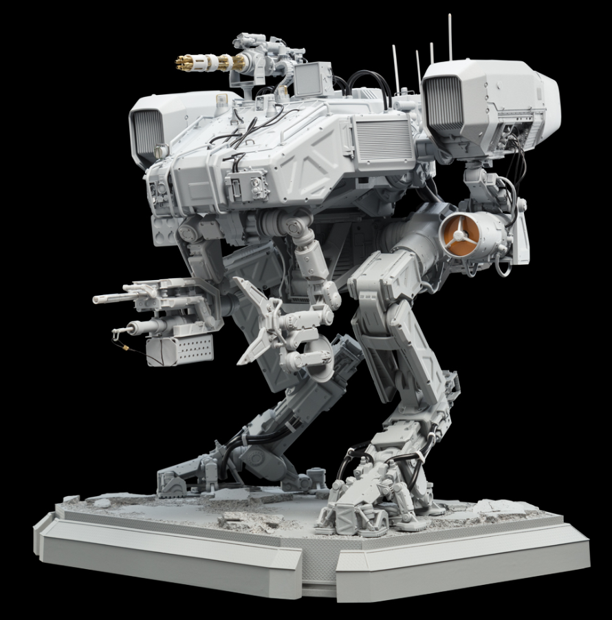  p>weta《超能查派 chappie》驼鹿机甲moose 1:8白模是一款手办,比例