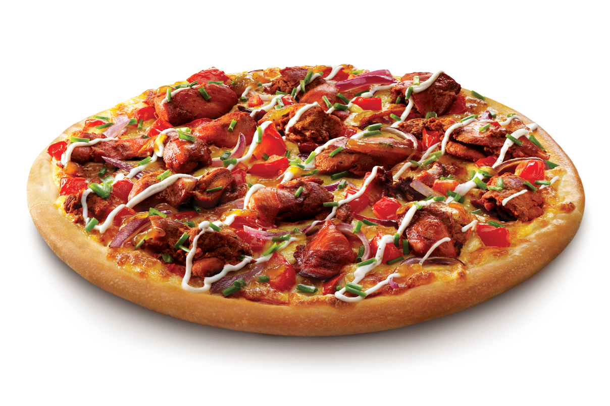 奥尔良烤鸡腿肉披萨