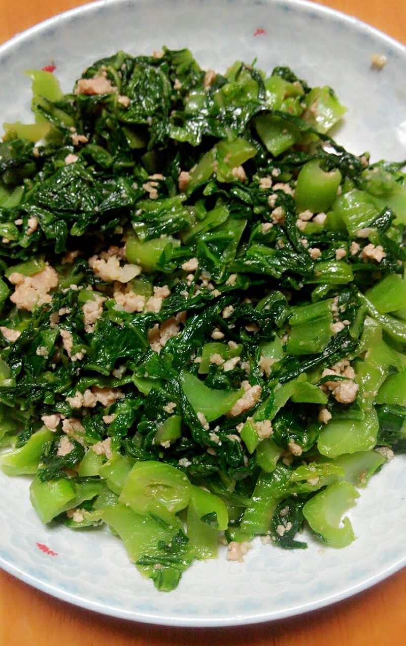 肉末青菜
