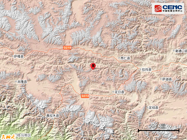 2·28西藏日喀则市定日县3.1级地震