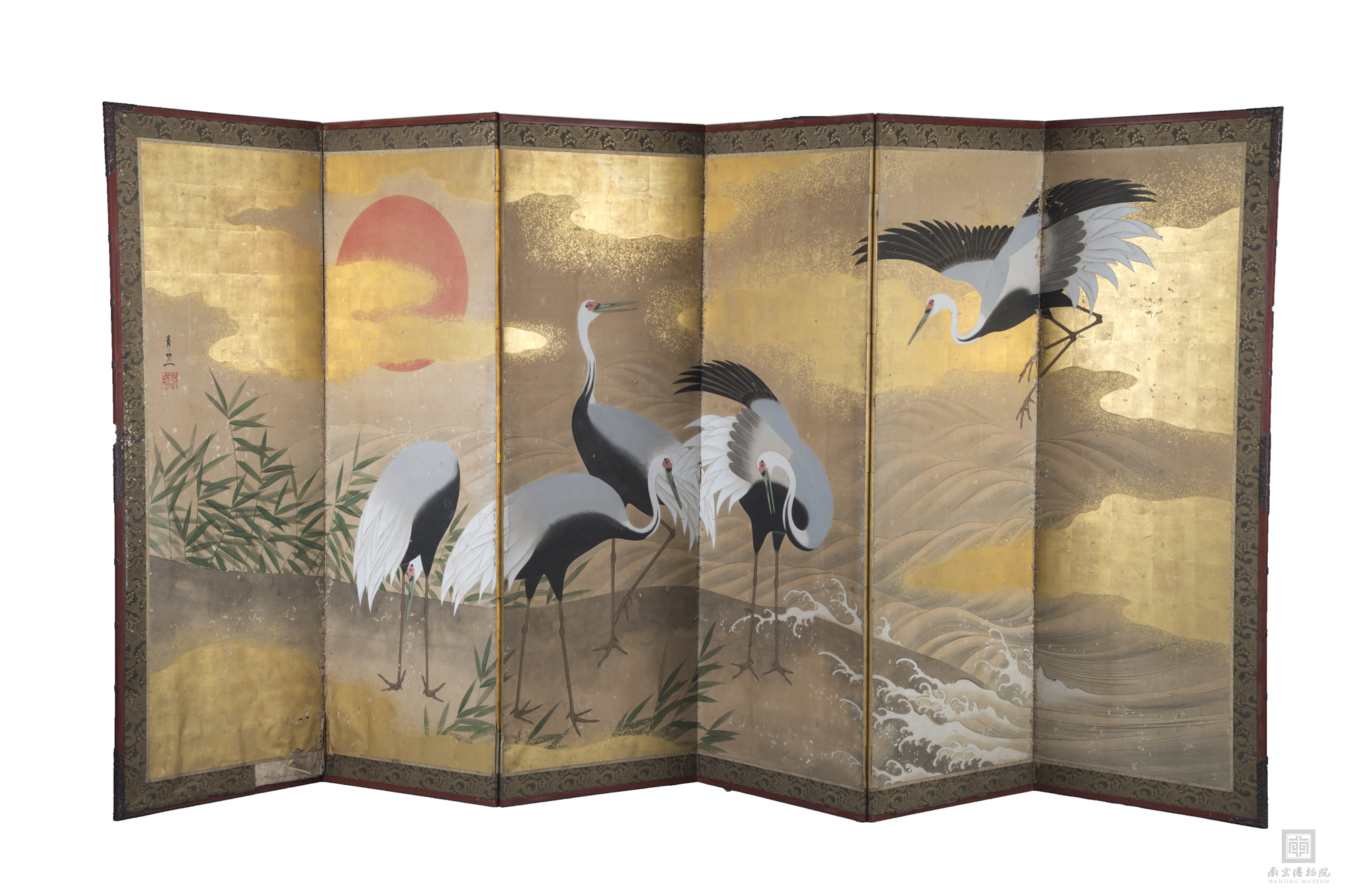 二十世纪日本松鹤画屏