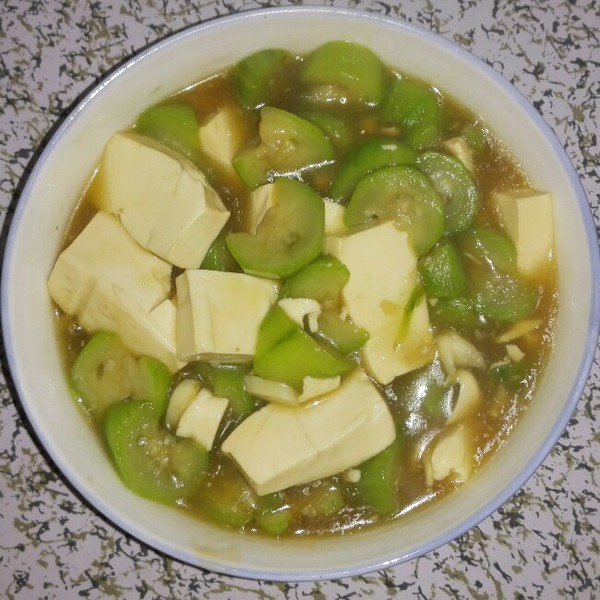 豆腐焖丝瓜