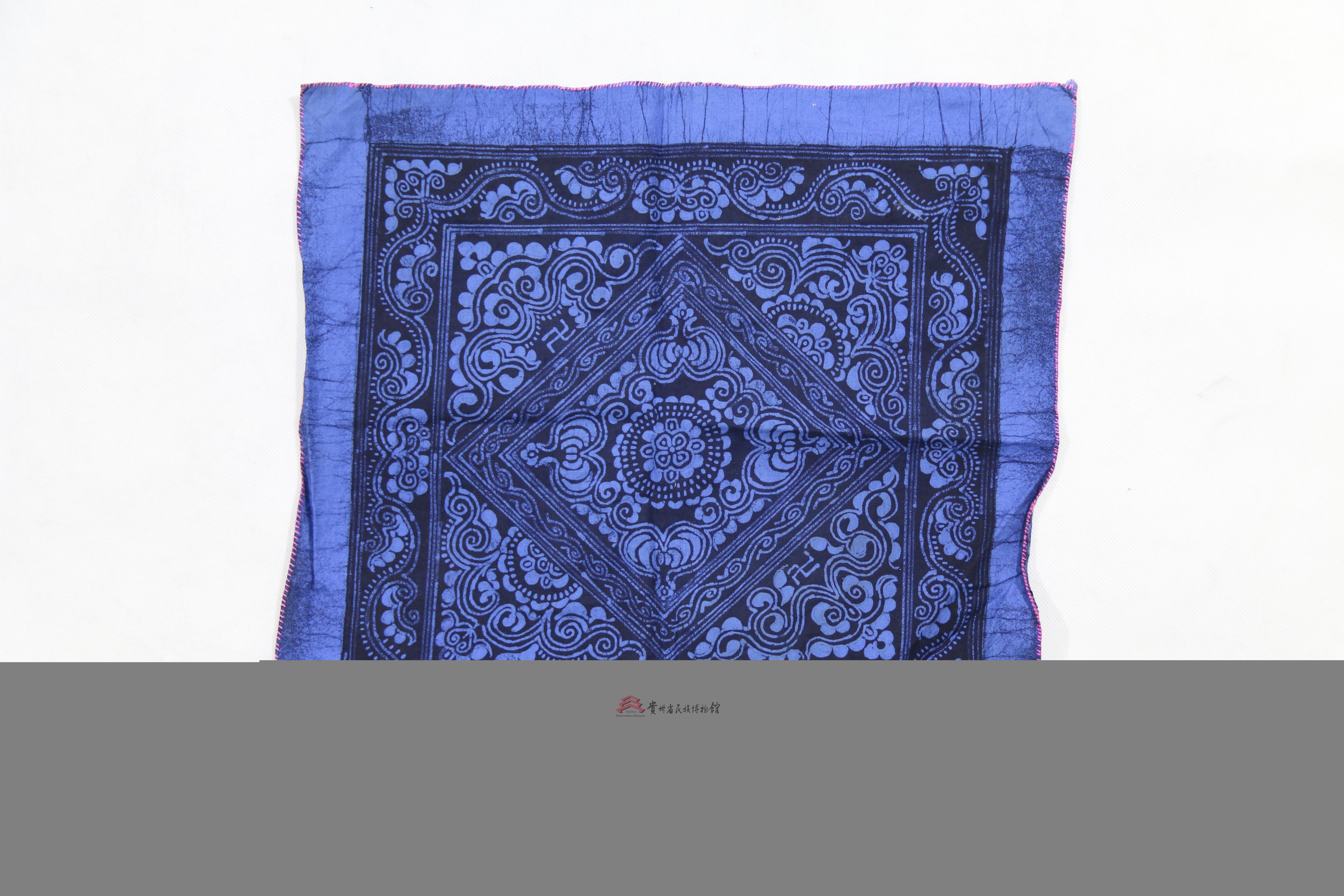 当代贵定苗族蜡染蝴蝶纹头帕