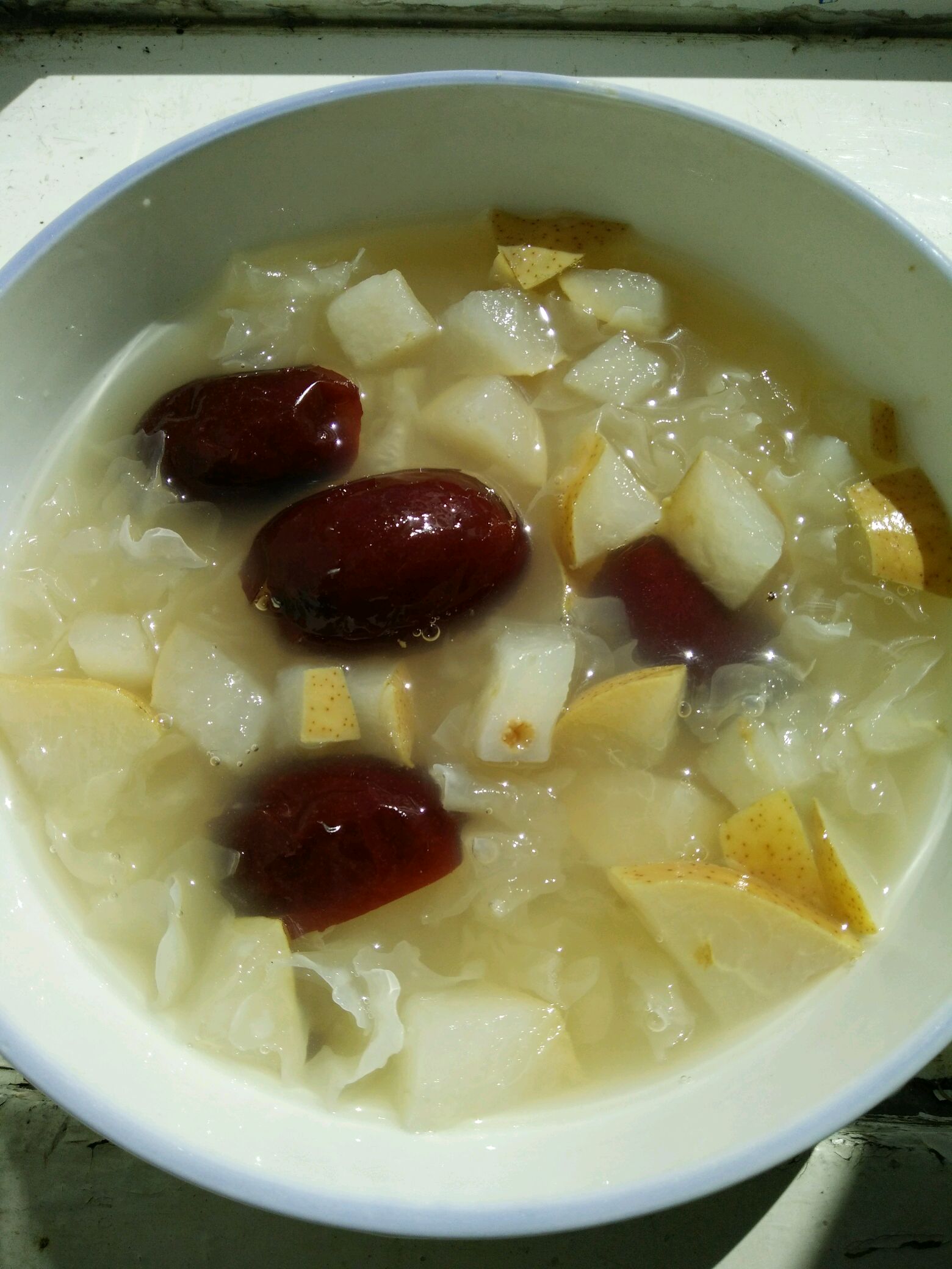 雪梨银耳山药羹