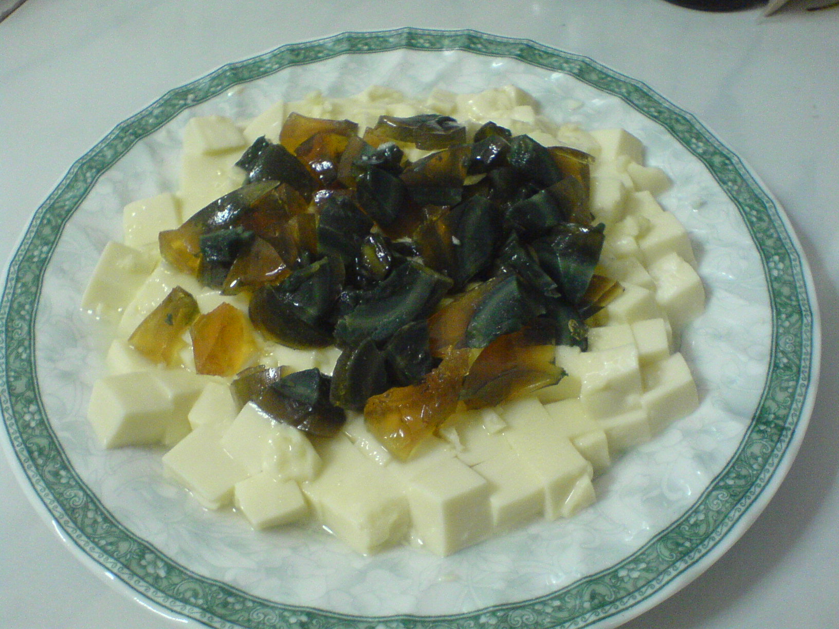 tofu with preserved eggs
