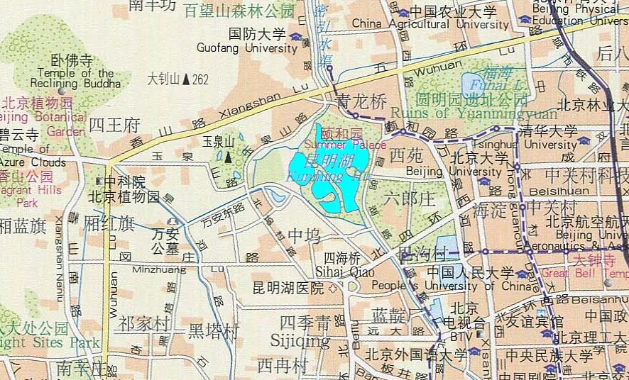  p>昆明湖,古称"七里泊","瓮山泊","大泊湖","西湖".