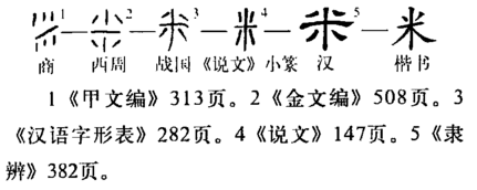 此字初文始见于商代甲骨文,象形字.