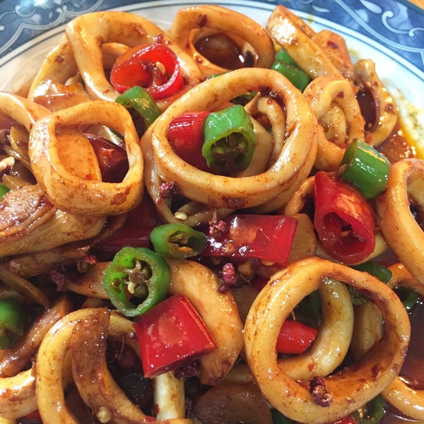 茄汁桂花鱿鱼圈