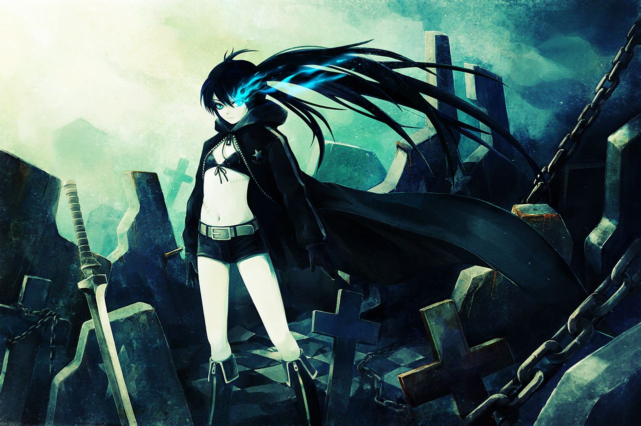  p>黑岩射手(black★rock shooter,ブラック★ロックシューター),简称