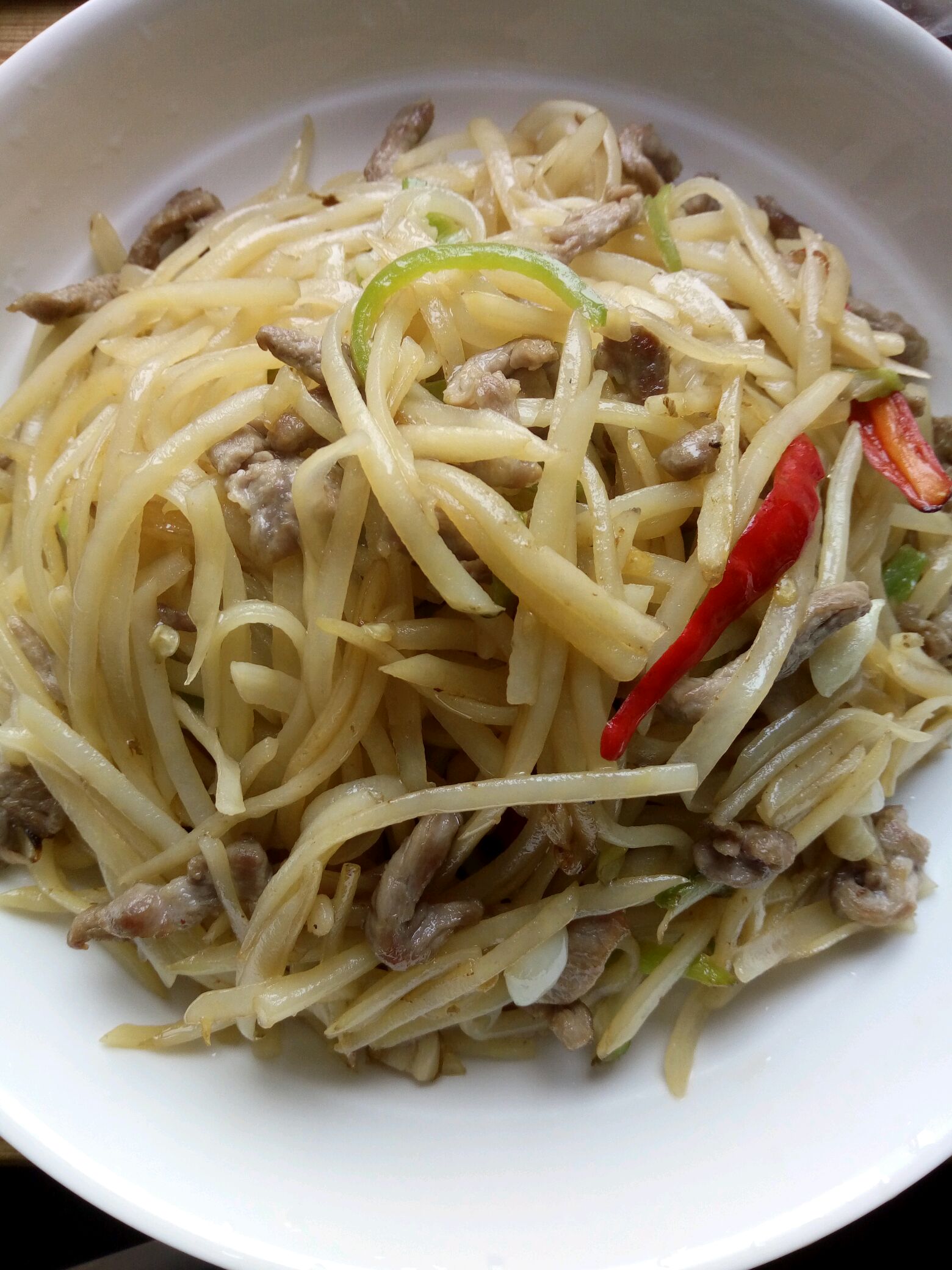 青椒瘦肉土豆丝