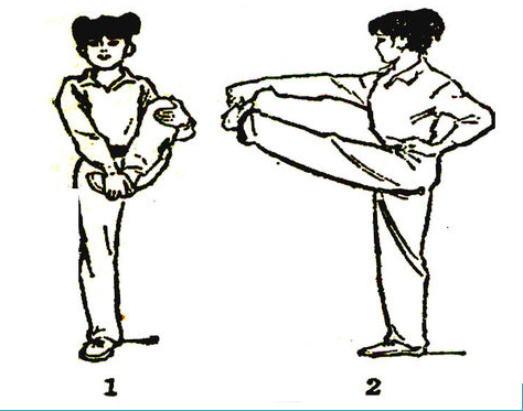 搬腿是武术的基本功之一. /p>