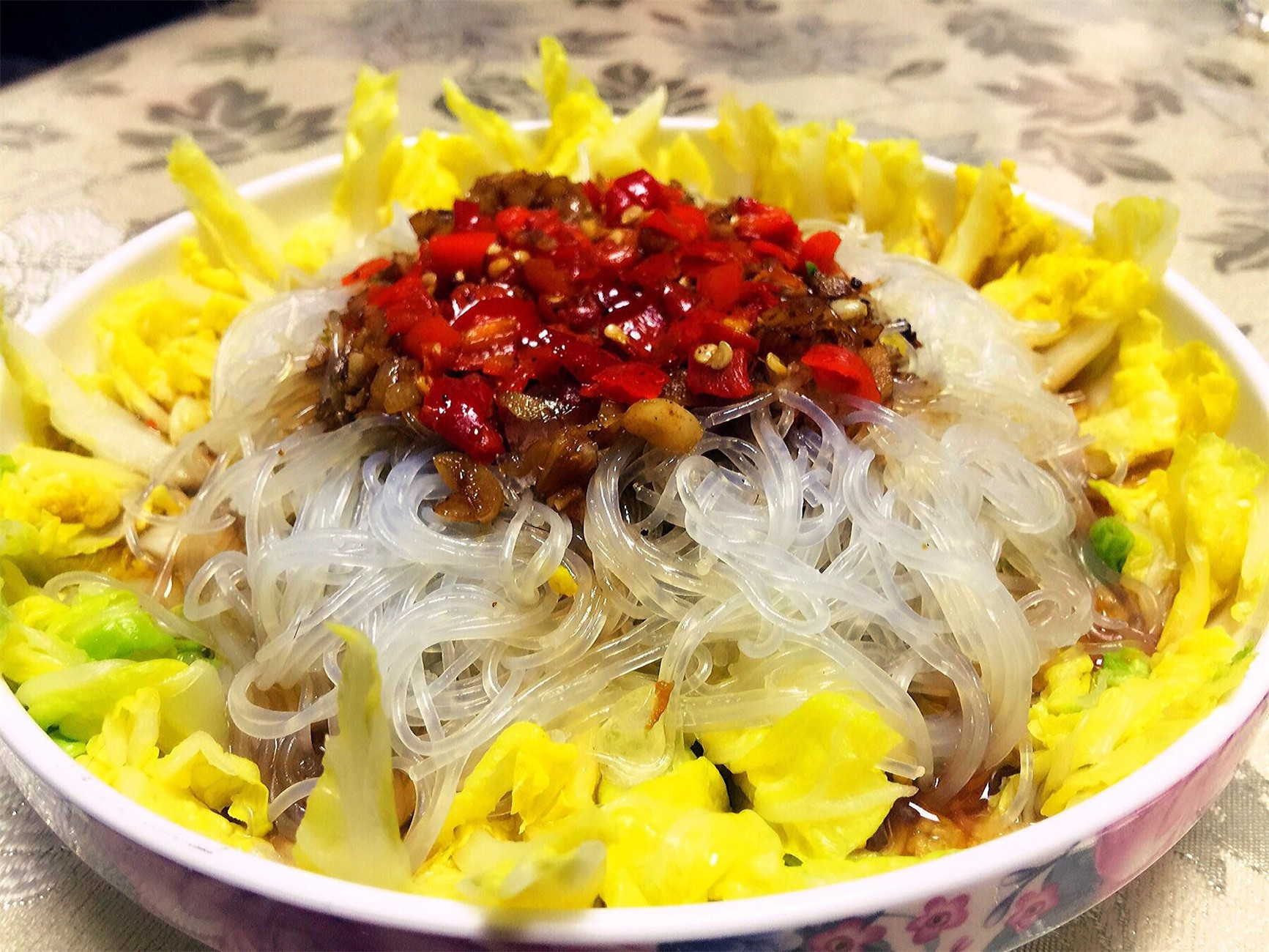 剁椒粉丝蒸娃娃菜