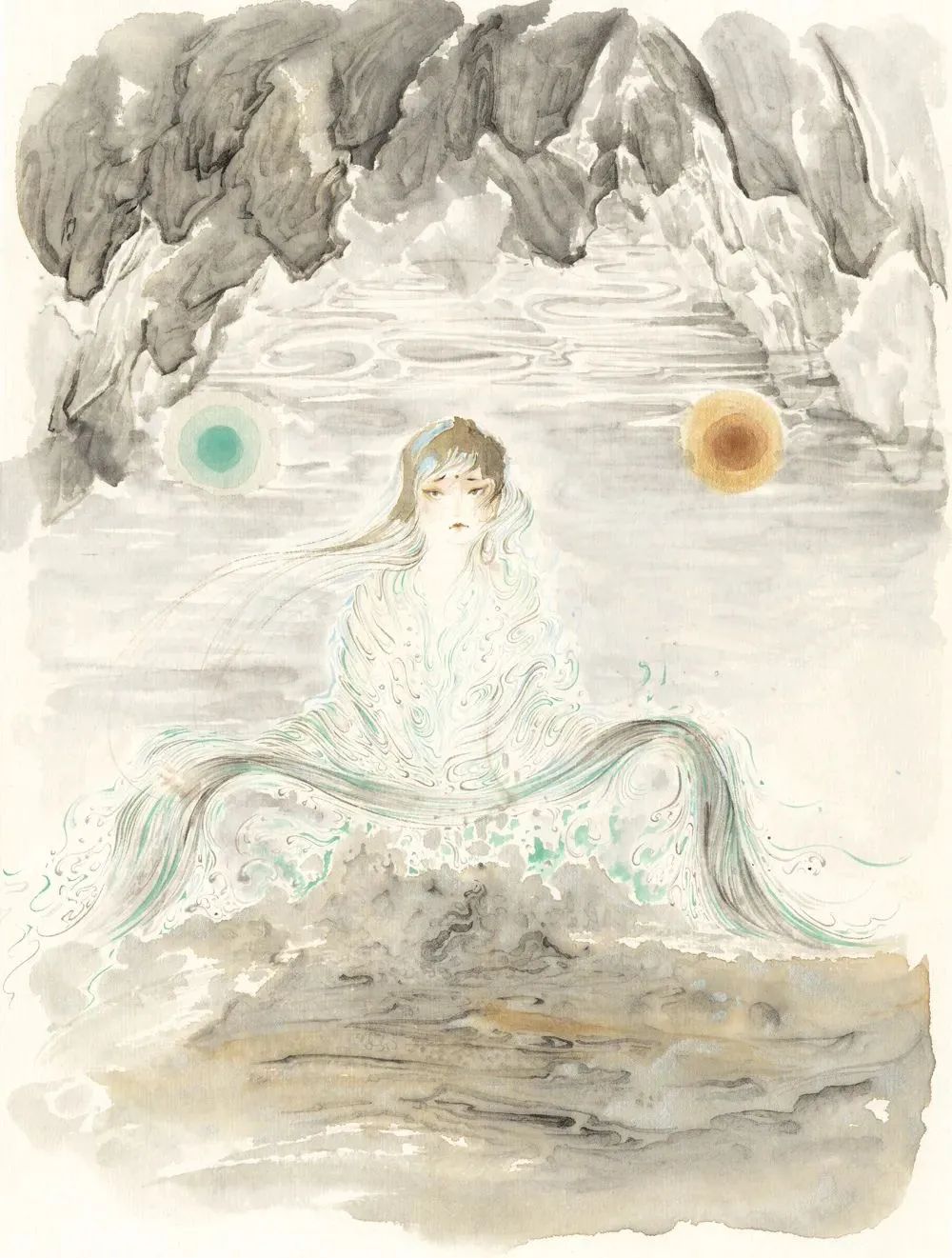 这是什么神仙画技！她绘出新水墨中国风，灵动笔法惊艳世人_百科TA说