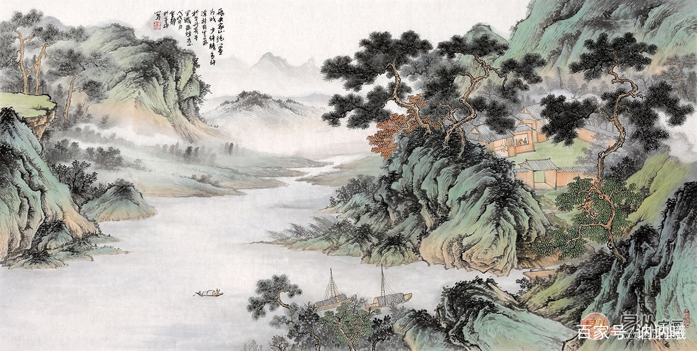 翰墨润笔生诗意山水落笺作画题——访画家余静山水画_百科TA说