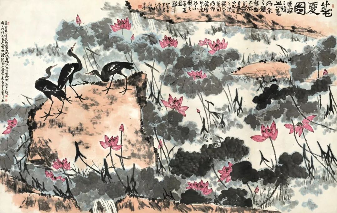 中国古美術・純手描き・四条屏・鹰画芯・国画・李苦禅印款・肉筆・宣紙・文房置物 中国古美術・純手描き・四条屏・鹰画芯・国画・李苦禅印款・肉筆