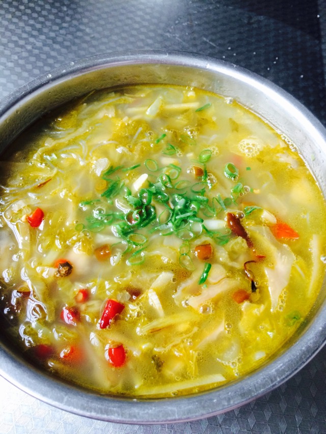 酸菜虾仁粉丝汤