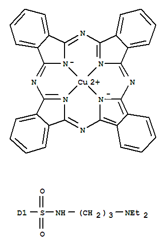29h,31h-酞菁磺酰胺-n-[3-(二乙氨基)丙基]铜络合物
