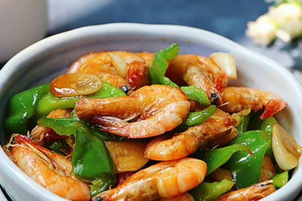 青椒炒虾