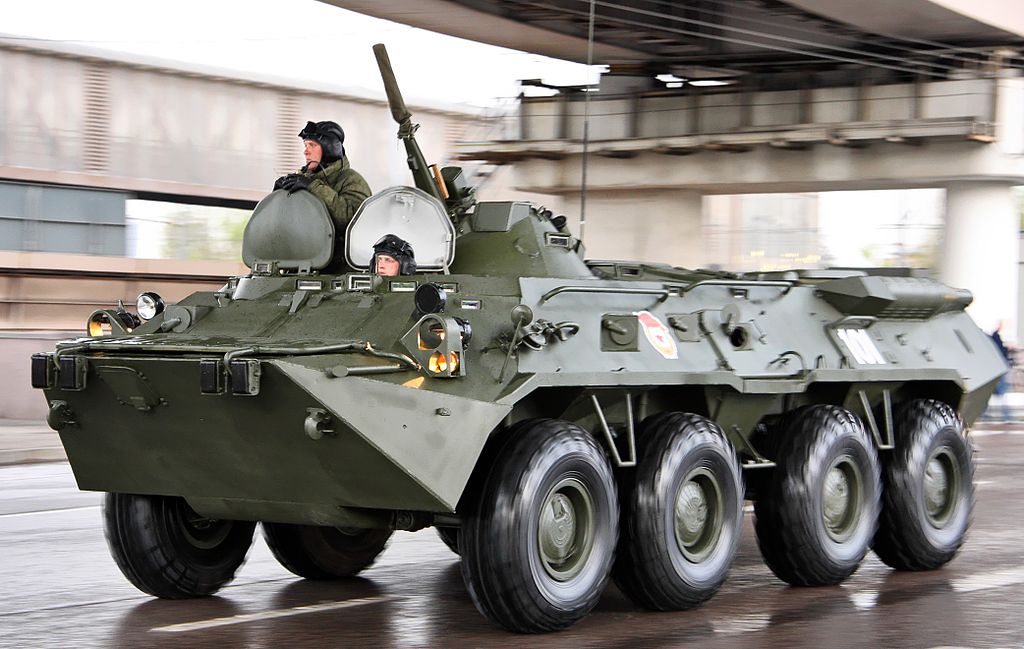  p>btr-80装甲输送车(俄文:Бронетранспортер БТР
