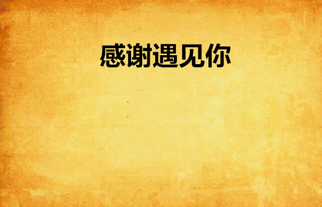 感谢遇见你
