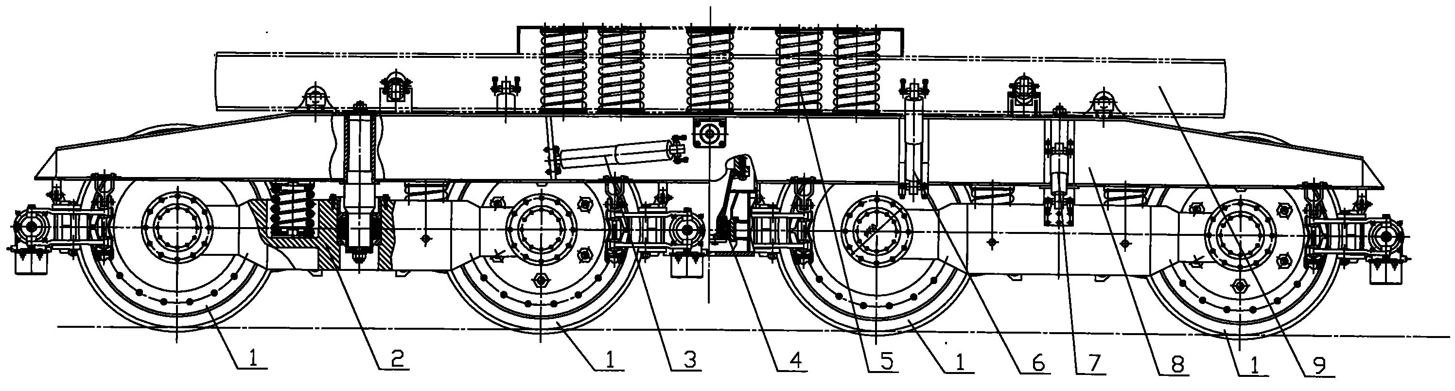 机车用四轴高速转向架