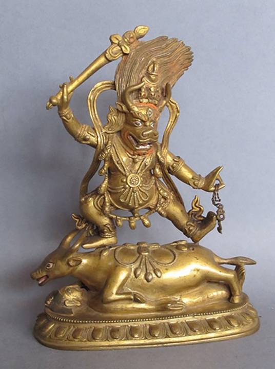 清铜鎏金降阎魔尊立像_百度百科
